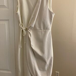 Calvin Klein Cream Asymmetrical Dress